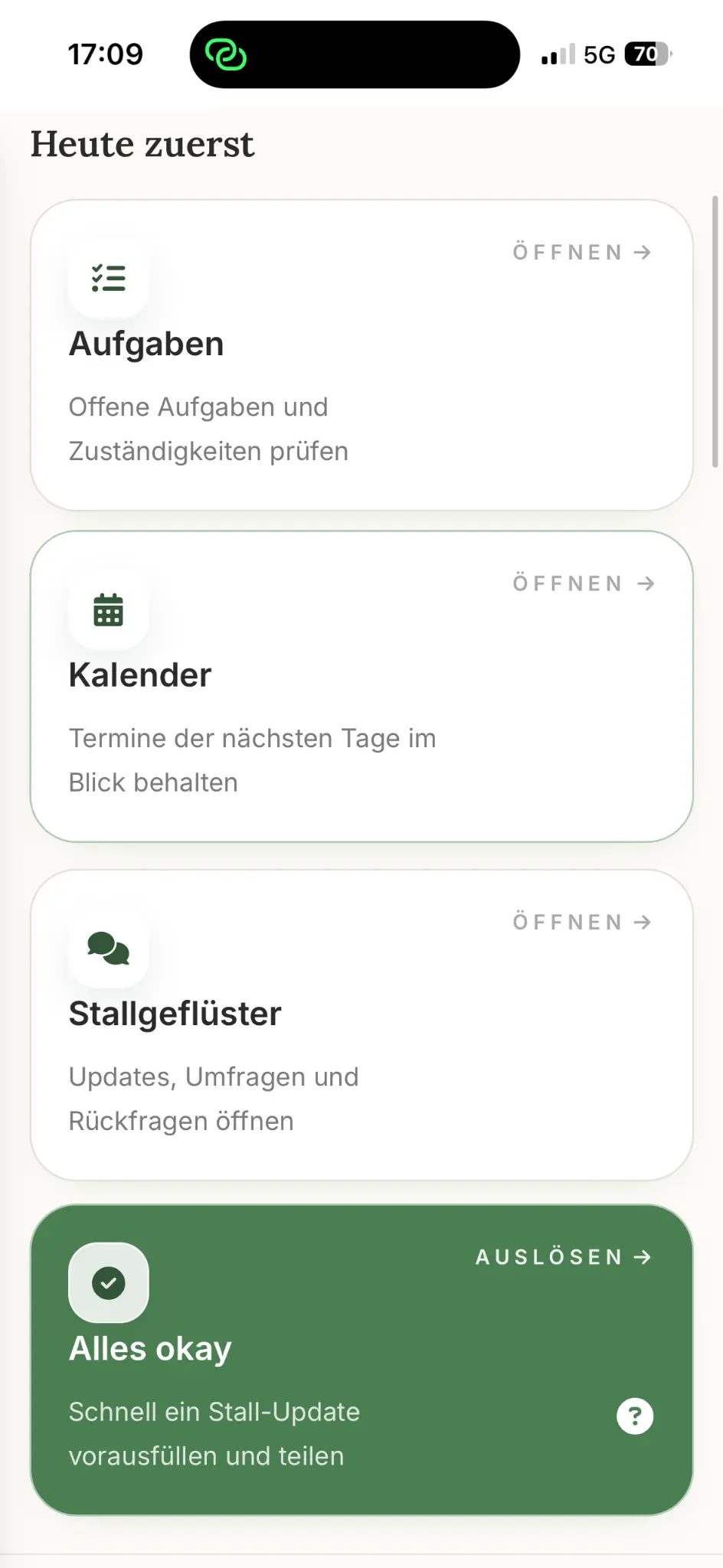 StallZeit App Dashboard